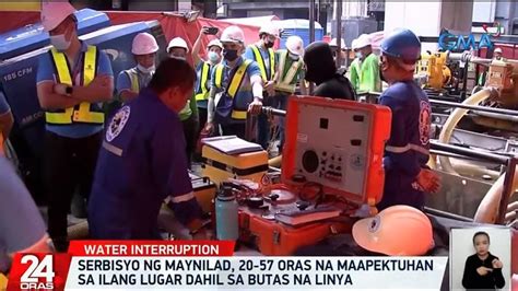 Maynilad: Water service interruption up to 57 hours; .
